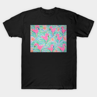 Flamingo Jungle Party Tropical Print T-Shirt